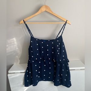 NWOT old navy navy polka dot tank